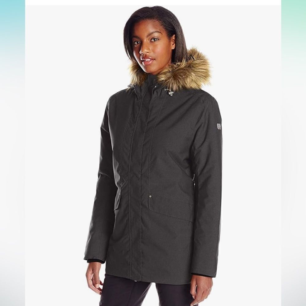 Helly Hansen Eira Parka Jacket Sz M Black
